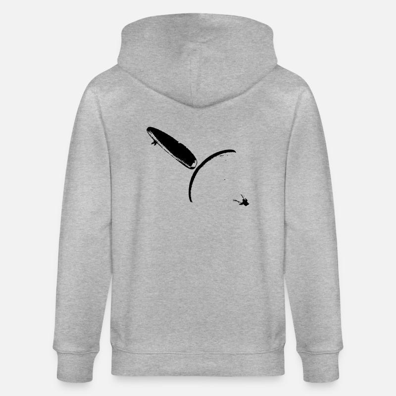 Paragliding Synchro Spiral - Stanley/Stella Unisex Bio-Kapuzenjacke CULTIVATOR  - Grau meliert