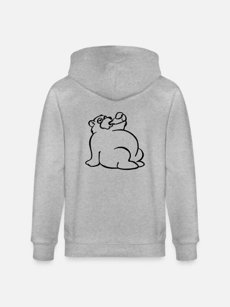 Saufbär - Stanley/Stella Unisex Bio-Kapuzenjacke CULTIVATOR - Grau meliert