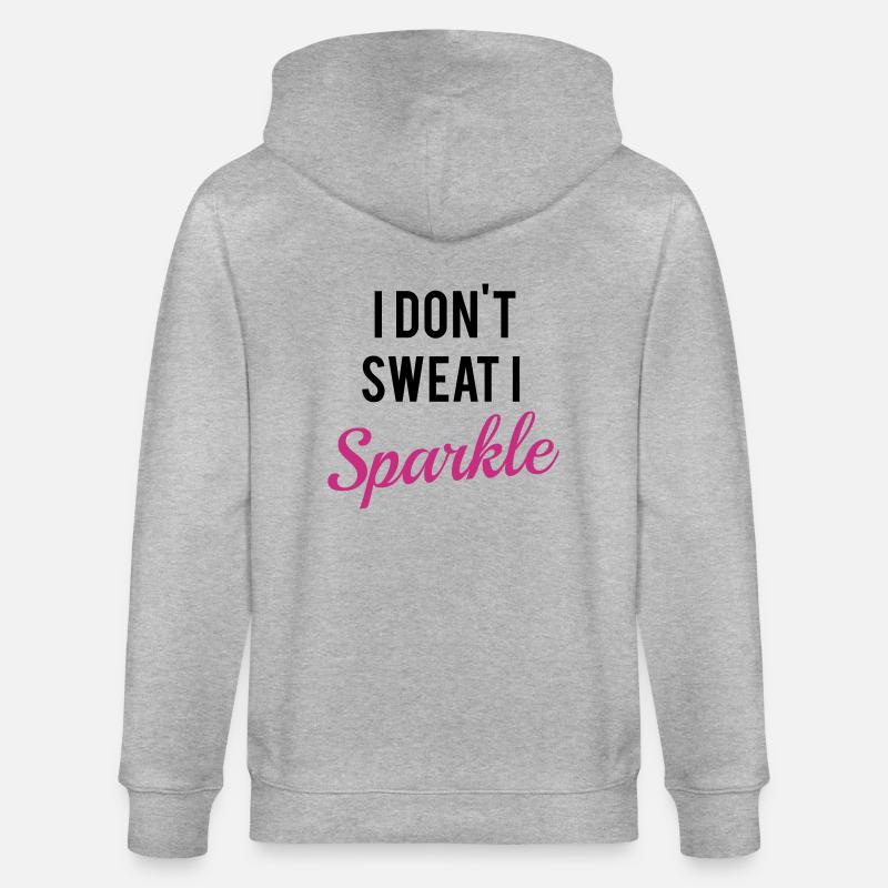 I don't sweat I sparkle - Veste à capuche bio CULTIVATOR Stanley/Stella Unisexe - gris chiné