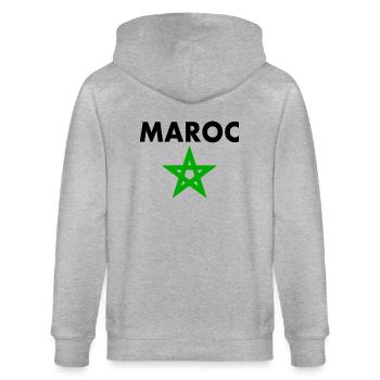Maroc - Veste à capuche bio CULTIVATOR Stanley/Stella Unisexe - gris chiné - Dos - Luana (180cm)