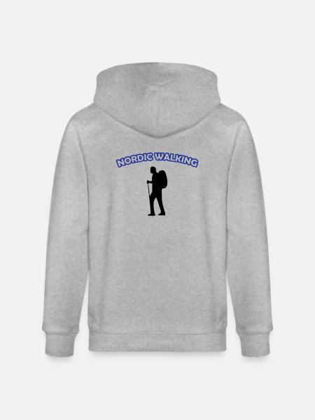 Walking Nordic - Stanley/Stella CULTIVATOR  Unisex Organic Hooded Jacket - heather grey