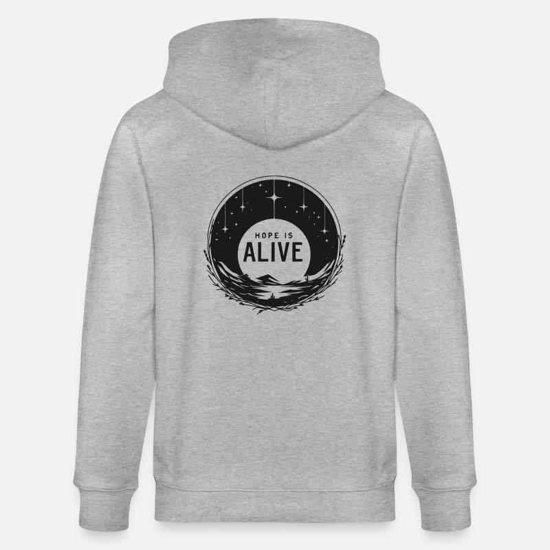 Hope is Alive - Stanley/Stella CULTIVATOR  Unisex Organic Hooded Jacket - heather grey