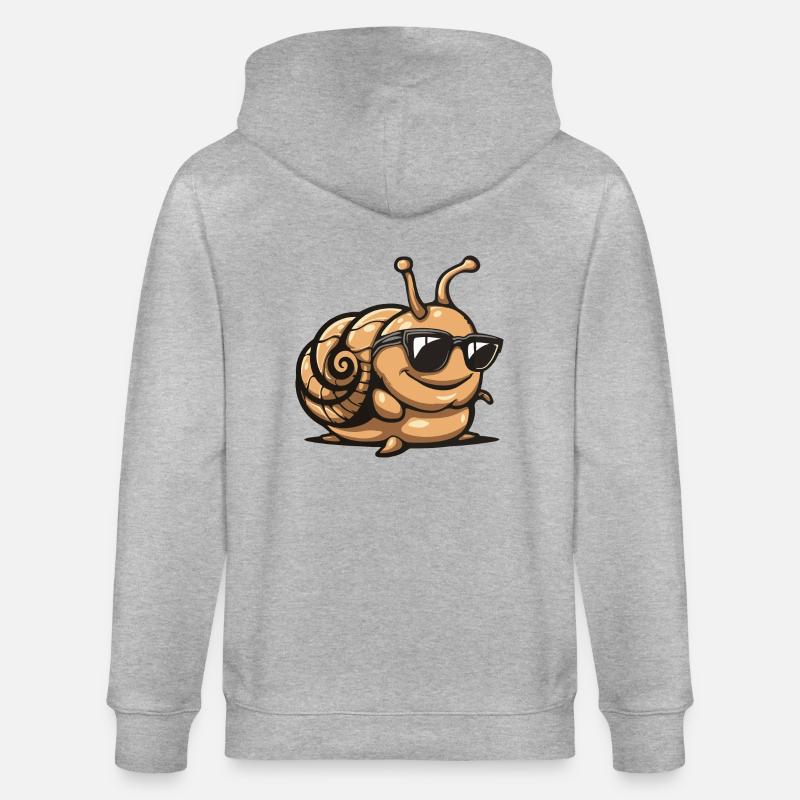Escargot Bande Dessinée Cool - Veste à capuche bio CULTIVATOR Stanley/Stella Unisexe - gris chiné