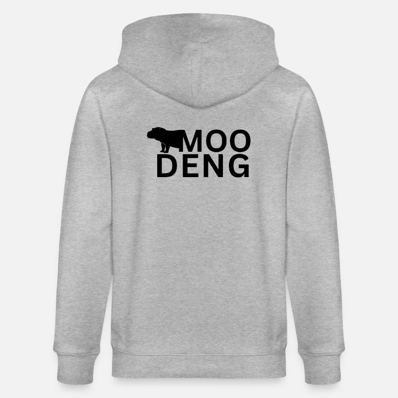 Moo Deng Hippopotame - Veste à capuche bio CULTIVATOR Stanley/Stella Unisexe - gris chiné