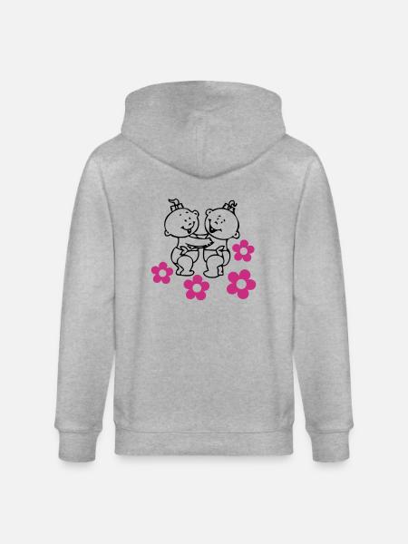 twingirls2 - Veste à capuche bio CULTIVATOR Stanley/Stella Unisexe - gris chiné