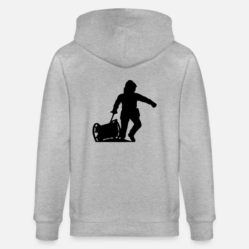 Sapeur Pompier avec dévidoir - Veste à capuche bio CULTIVATOR Stanley/Stella Unisexe - gris chiné