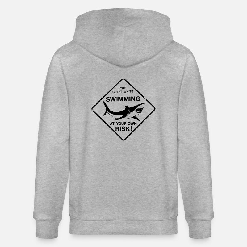 White Shark Great White - Stanley/Stella Unisex Bio-Kapuzenjacke CULTIVATOR - Grau meliert