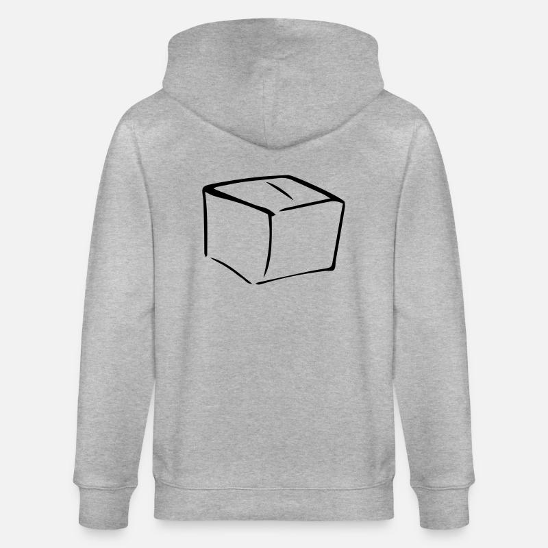 Packet,Papier,Post,Geschäft,Kasten,Versand - Stanley/Stella Unisex Bio-Kapuzenjacke CULTIVATOR - Grau meliert