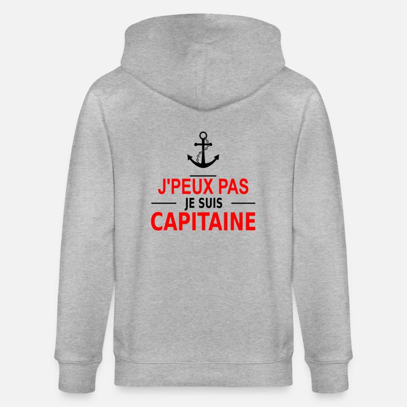 j'peux pas je suis capitaine - Veste à capuche bio CULTIVATOR Stanley/Stella Unisexe - gris chiné