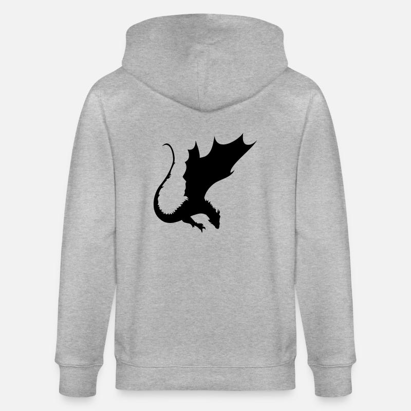 Drachen Design - Stanley/Stella Unisex Bio-Kapuzenjacke CULTIVATOR  - Grau meliert