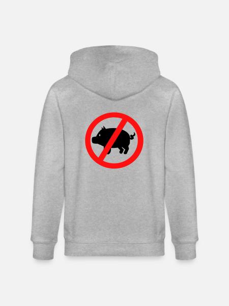 Schwein - Stanley/Stella Unisex Bio-Kapuzenjacke CULTIVATOR  - Grau meliert