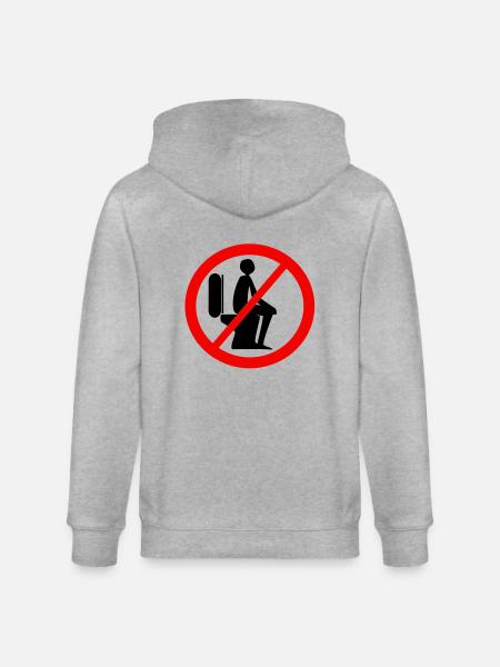 No Sitzpinkler - Stanley/Stella Unisex Bio-Kapuzenjacke CULTIVATOR - Grau meliert