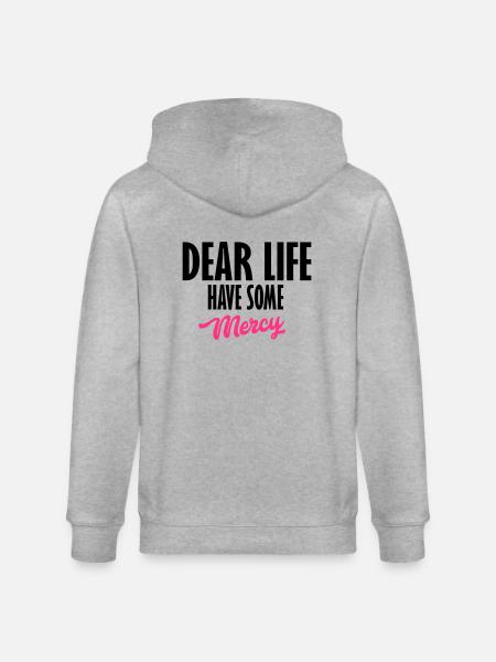dear life - Stanley/Stella CULTIVATOR  Unisex Organic Hooded Jacket - heather grey