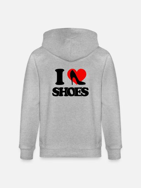 I love shoes - Stanley/Stella CULTIVATOR Unisex Organic Hooded Jacket - heather grey