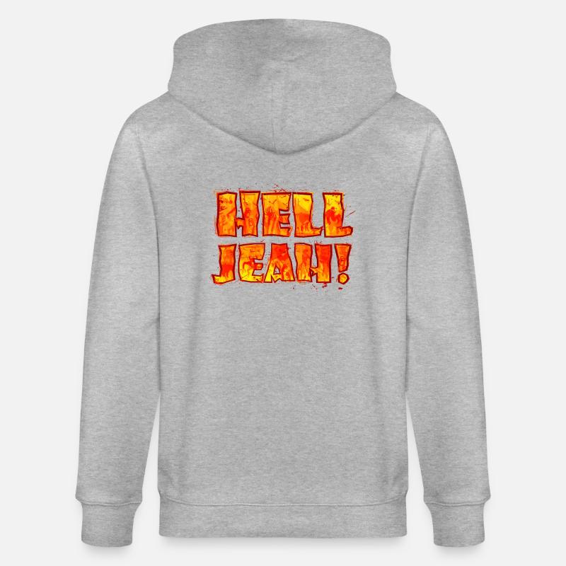 Hell Jeah! (lettrage) - Veste à capuche bio CULTIVATOR Stanley/Stella Unisexe - gris chiné