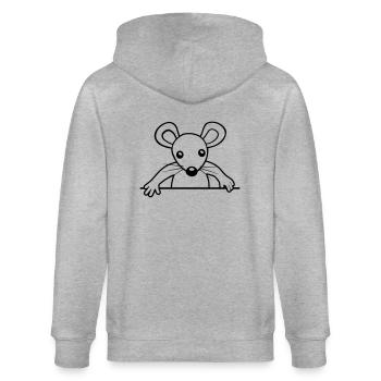 Niedliche hinter Mauer - Stanley/Stella Unisex Bio-Kapuzenjacke CULTIVATOR  - Grau meliert - Hinten - Luana (180cm)