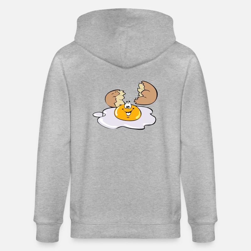 Spiegelei Ei Egg - Stanley/Stella Unisex Bio-Kapuzenjacke CULTIVATOR  - Grau meliert
