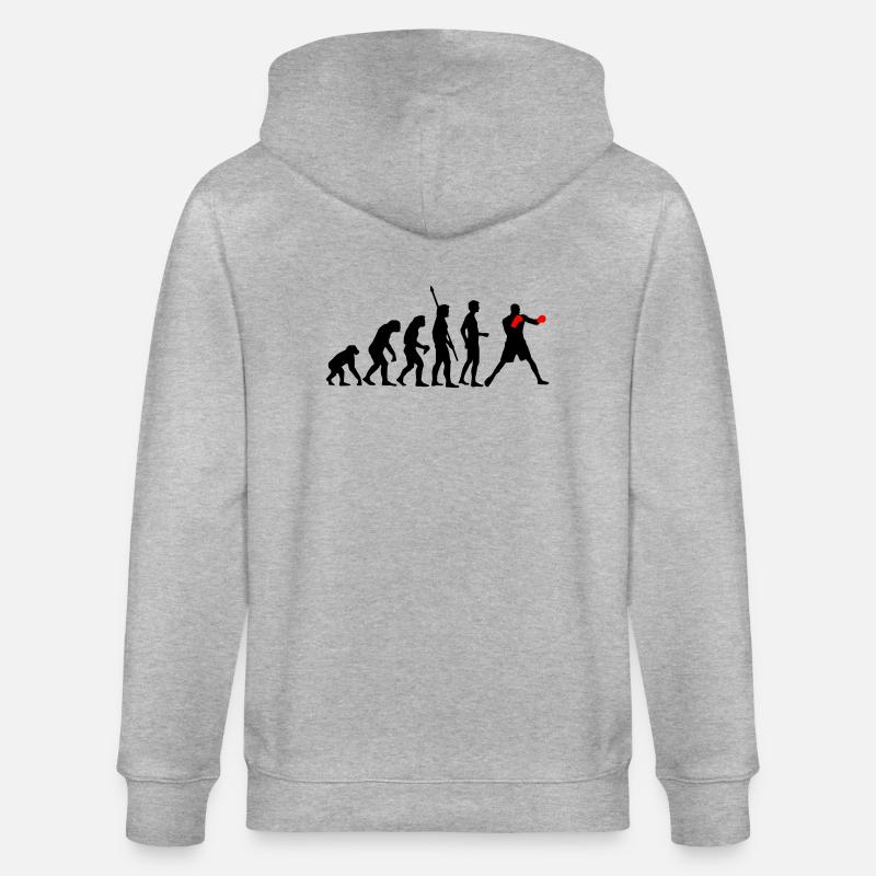 evolution_boxen_b_2c - Stanley/Stella Unisex Bio-Kapuzenjacke CULTIVATOR  - Grau meliert