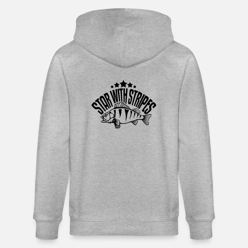 Étoile avec des rayures - Veste à capuche bio CULTIVATOR Stanley/Stella Unisexe - gris chiné
