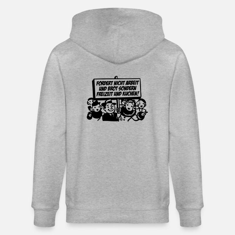 Freizeit und Kuchen - Stanley/Stella Unisex Bio-Kapuzenjacke CULTIVATOR  - Grau meliert
