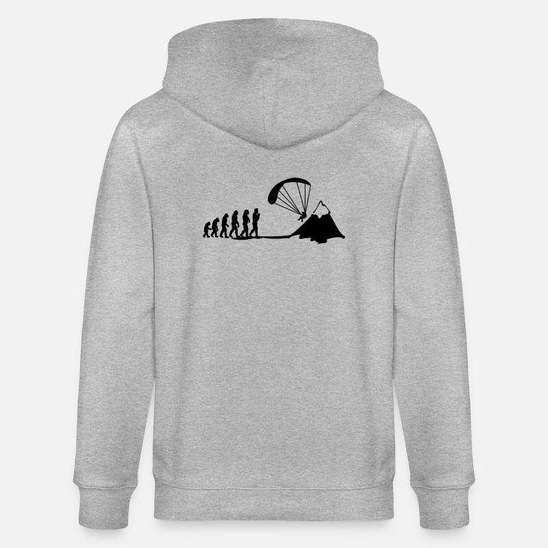 paragliding evolution - Stanley/Stella Unisex Bio-Kapuzenjacke CULTIVATOR  - Grau meliert