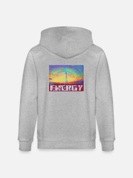 Energy - Stanley/Stella Unisex Bio-Kapuzenjacke CULTIVATOR - Grau meliert