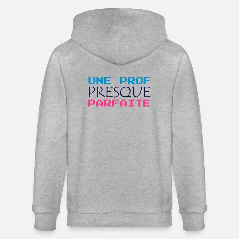 Ecole / Prof / Instit / Professeur / Maîtresse - Veste à capuche bio CULTIVATOR Stanley/Stella Unisexe - gris chiné