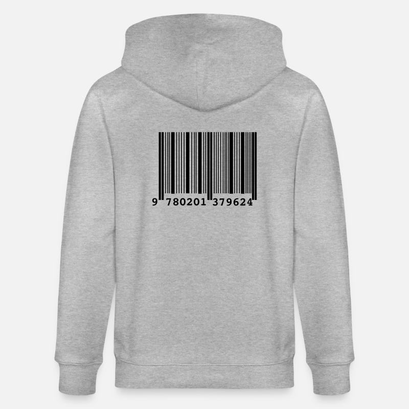 Barcode-Stil - Stanley/Stella Unisex Bio-Kapuzenjacke CULTIVATOR  - Grau meliert