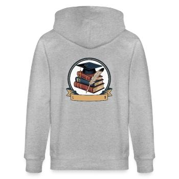 Learn Always, Lead Always - Stanley/Stella Unisex Bio-Kapuzenjacke CULTIVATOR  - Grau meliert - Hinten - Luana (180cm)