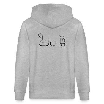 living room tv furniture tv watch look unte - Stanley/Stella CULTIVATOR  Unisex Organic Hooded Jacket - heather grey - Back - Luana (180cm)