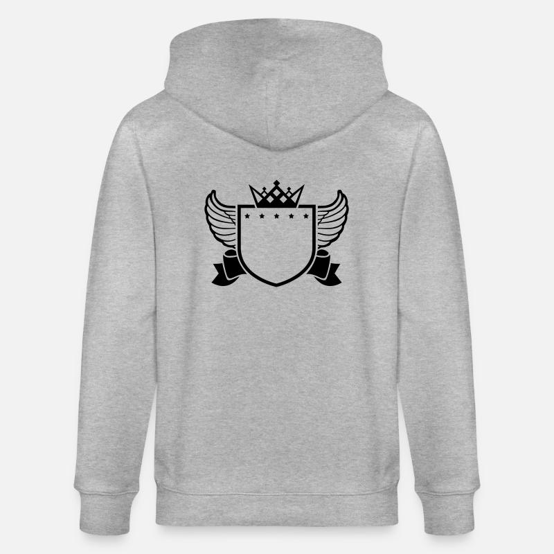 shield_empty_di1 - Stanley/Stella Unisex Bio-Kapuzenjacke CULTIVATOR  - Grau meliert