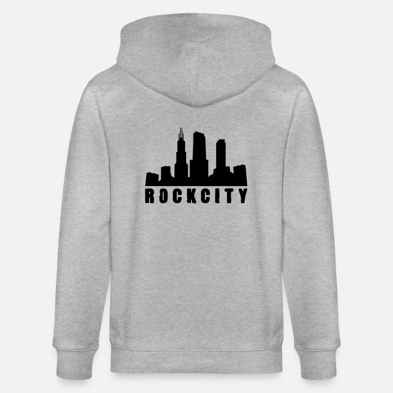 rockcity - Veste à capuche bio CULTIVATOR Stanley/Stella Unisexe - gris chiné