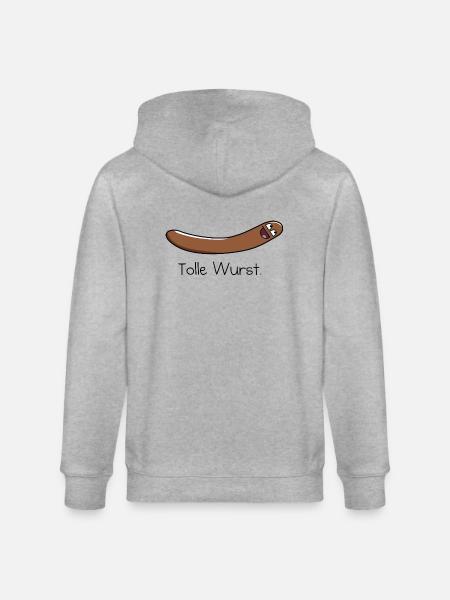 Tolle Wurst. - Stanley/Stella Unisex Bio-Kapuzenjacke CULTIVATOR  - Grau meliert