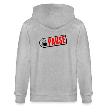 kaffee_pause_tm2 - Veste à capuche bio CULTIVATOR Stanley/Stella Unisexe - gris chiné - Dos - Luana (180cm)