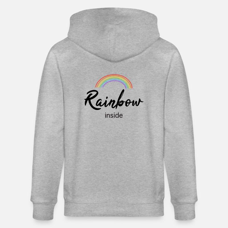 Rainbow inside - Stanley/Stella Unisex Bio-Kapuzenjacke CULTIVATOR  - Grau meliert