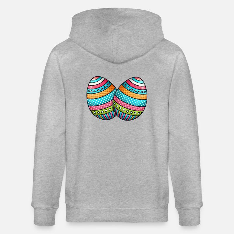 Egg Easter Egg 2 - Stanley/Stella CULTIVATOR  Unisex Organic Hooded Jacket - heather grey