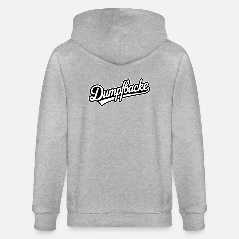 Dumpfbacke - Funny Deutsche Memes - Stanley/Stella Unisex Bio-Kapuzenjacke CULTIVATOR  - Grau meliert