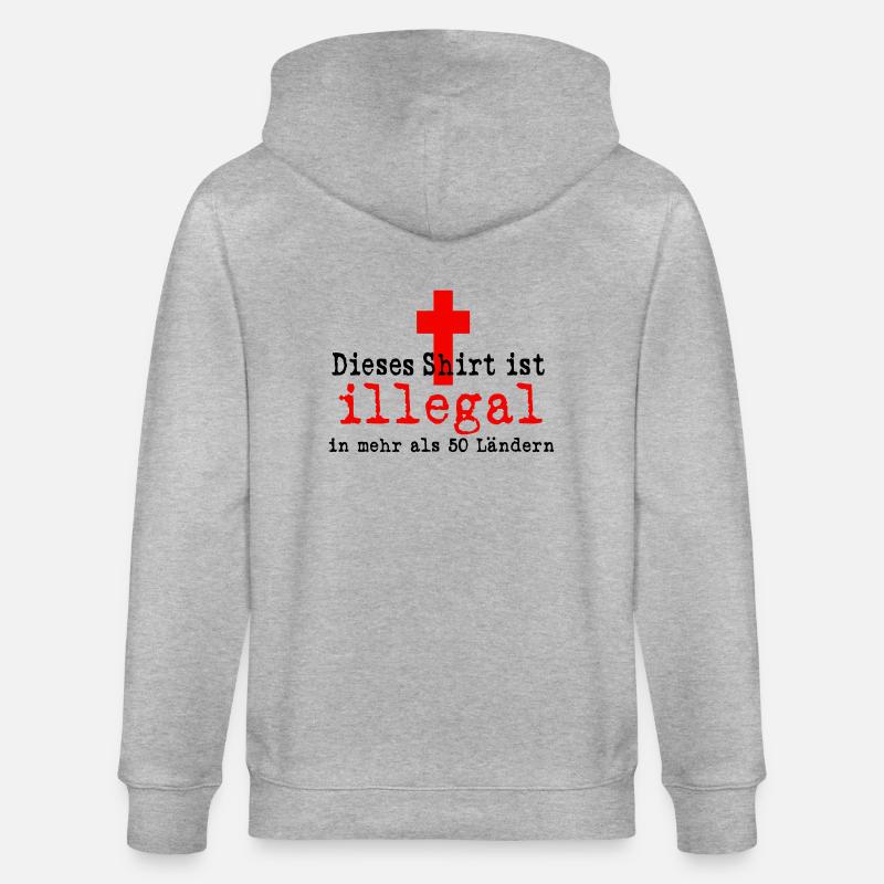 illegal - Stanley/Stella Unisex Bio-Kapuzenjacke CULTIVATOR  - Grau meliert