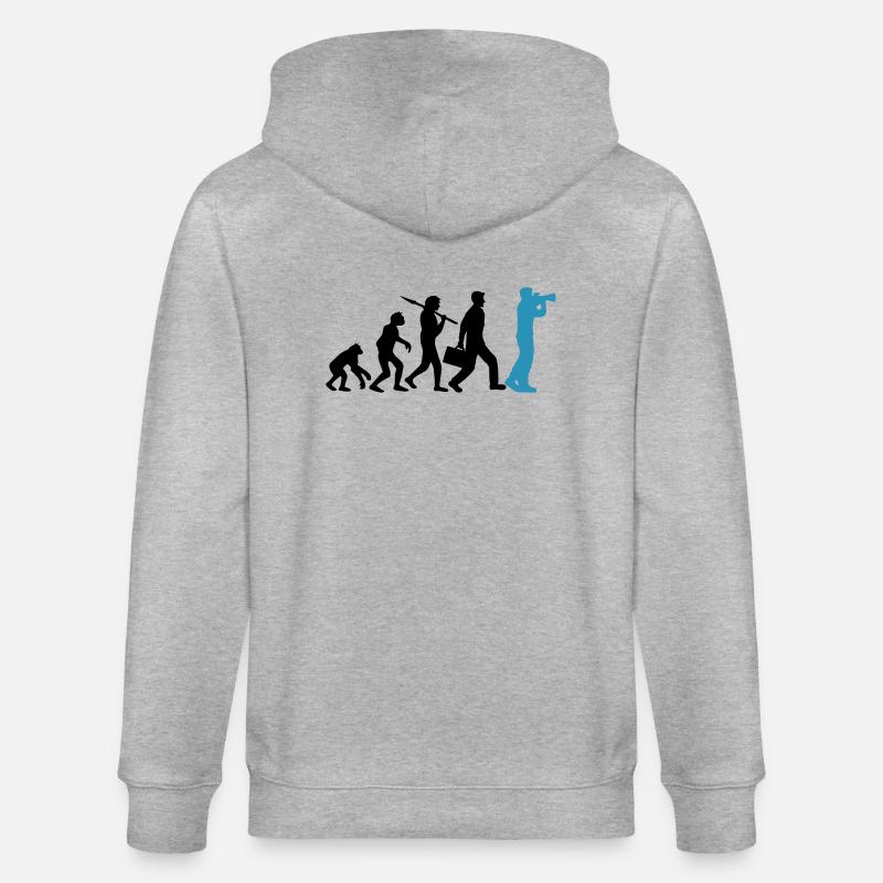 Photographe Caméra Evolution - Veste à capuche bio CULTIVATOR Stanley/Stella Unisexe - gris chiné