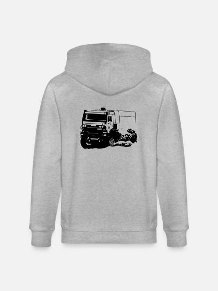 Rally Dakar - Truck Race - Stanley/Stella CULTIVATOR  Unisex Organic Hooded Jacket - heather grey