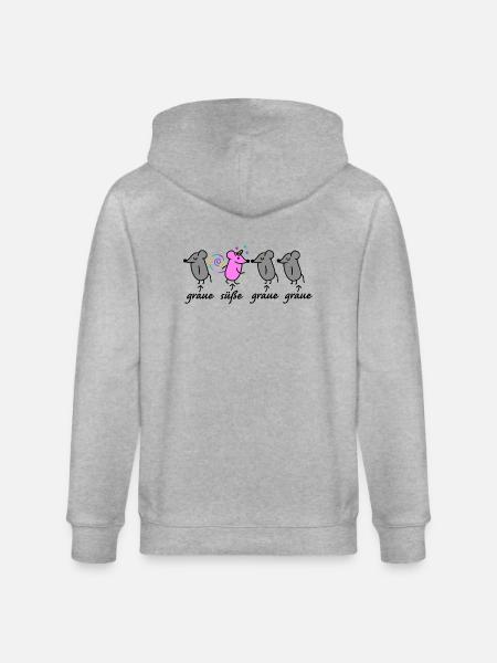 Maus und Mäuse - Stanley/Stella Unisex Bio-Kapuzenjacke CULTIVATOR - Grau meliert