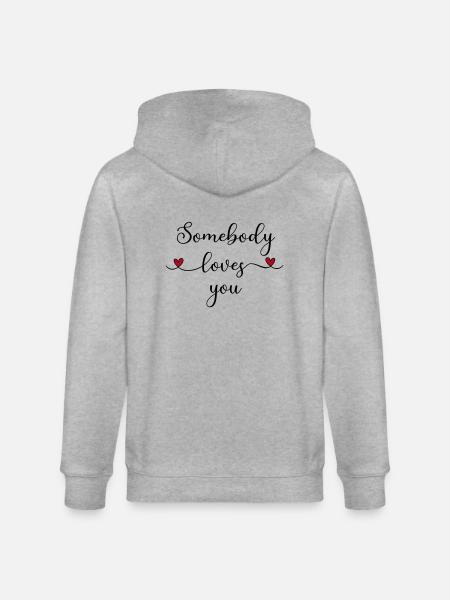 Jemand liebt Dich - Stanley/Stella Unisex Bio-Kapuzenjacke CULTIVATOR - Grau meliert
