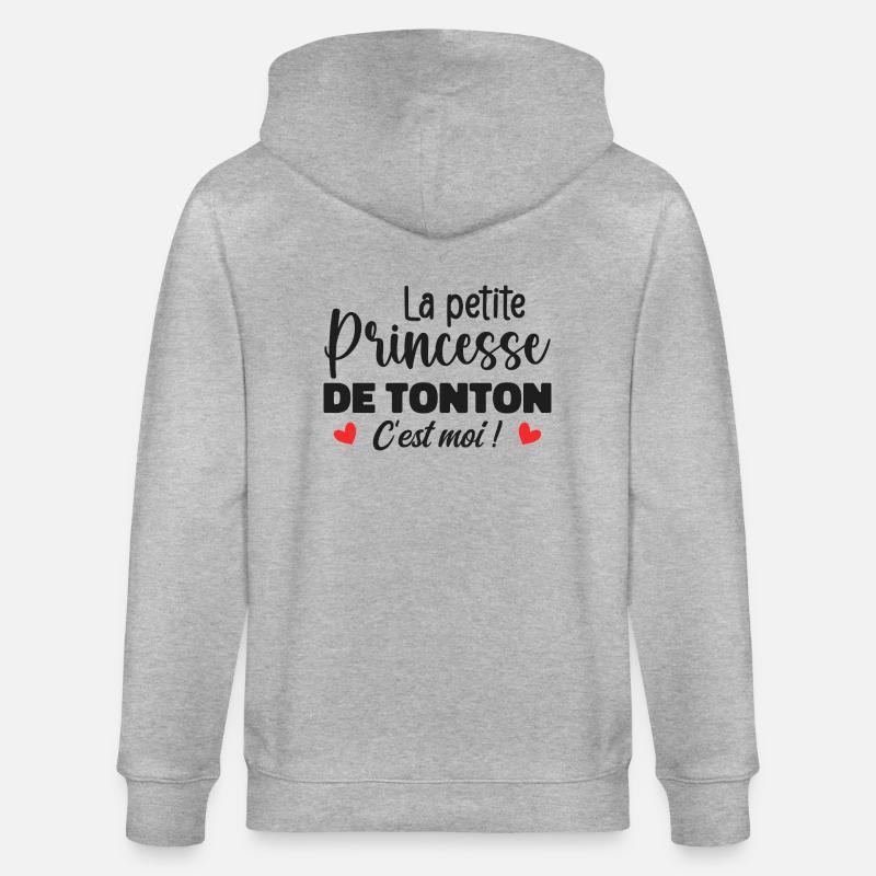 La petite princesse de tonton - Veste à capuche bio CULTIVATOR Stanley/Stella Unisexe - gris chiné