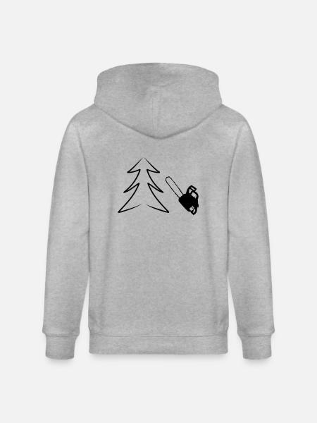 Motorsäge - Stanley/Stella Unisex Bio-Kapuzenjacke CULTIVATOR - Grau meliert