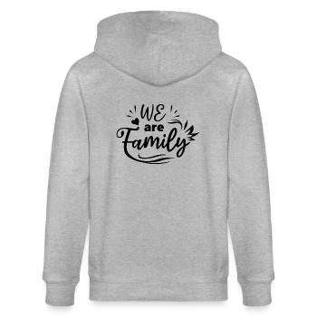 Wir sind Familie - Stanley/Stella Unisex Bio-Kapuzenjacke CULTIVATOR  - Grau meliert - Hinten - Luana (180cm)