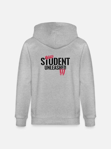 Wilder Student entfesselt - Stanley/Stella CULTIVATOR Unisex Organic Hooded Jacket - heather grey