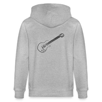E-Gitarre - Stanley/Stella Unisex Bio-Kapuzenjacke CULTIVATOR  - Grau meliert - Hinten - Luana (180cm)