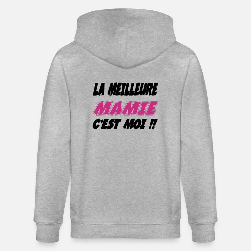 La meilleure MAMIE c'est moi - Veste à capuche bio CULTIVATOR Stanley/Stella Unisexe - gris chiné