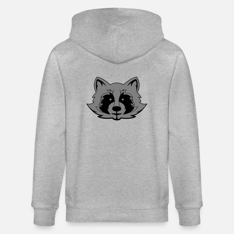Bande dessinée raton laveur - Veste à capuche bio CULTIVATOR Stanley/Stella Unisexe - gris chiné