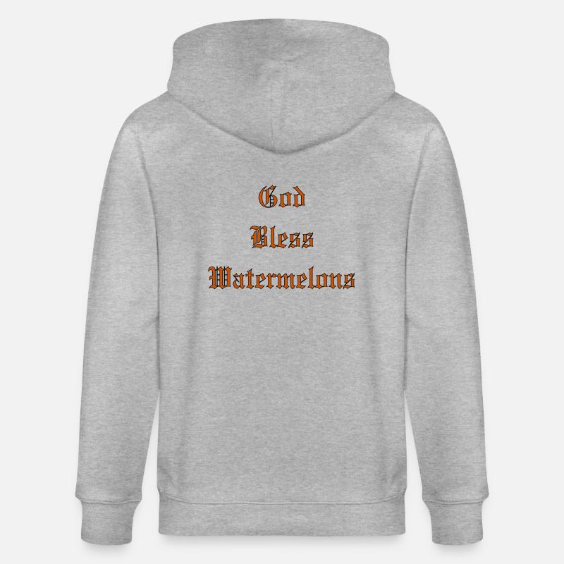 GodBlessWatermelons - Stanley/Stella Unisex Bio-Kapuzenjacke CULTIVATOR  - Grau meliert